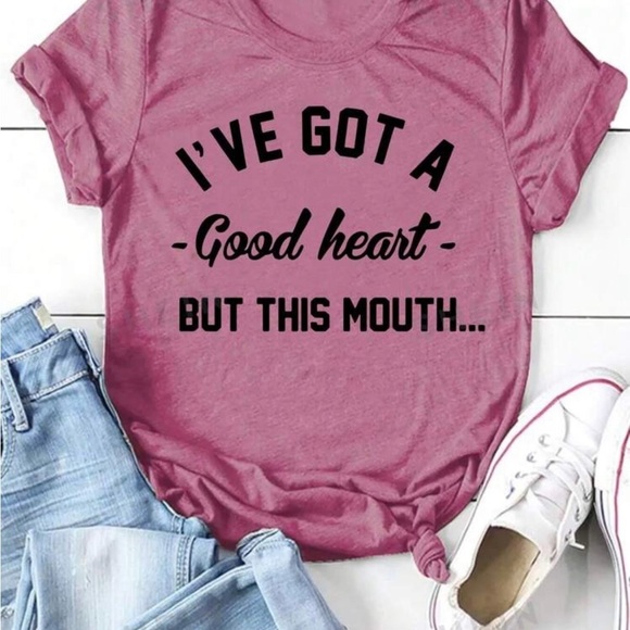 🐾 NWT in package I’ve Got A Good Heart But This Mouth extra large - Picture 1 of 3